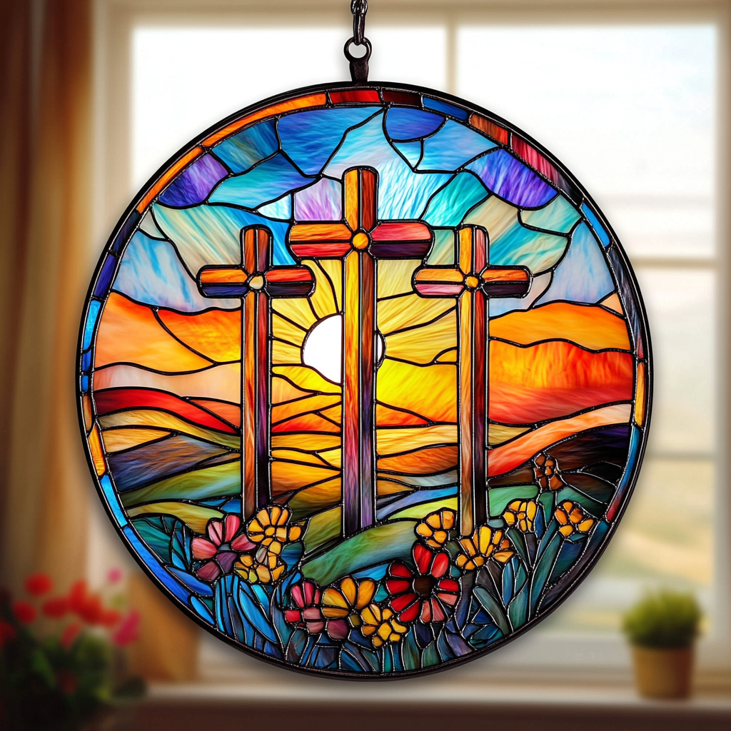 Christ's Guiding Light - Window Hanging Suncatcher NCU0PD046