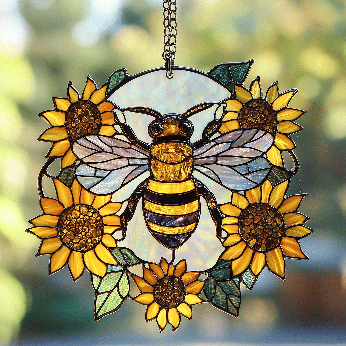 Honeycomb Sunflowers - Window Hanging Suncatcher NCU0TH027