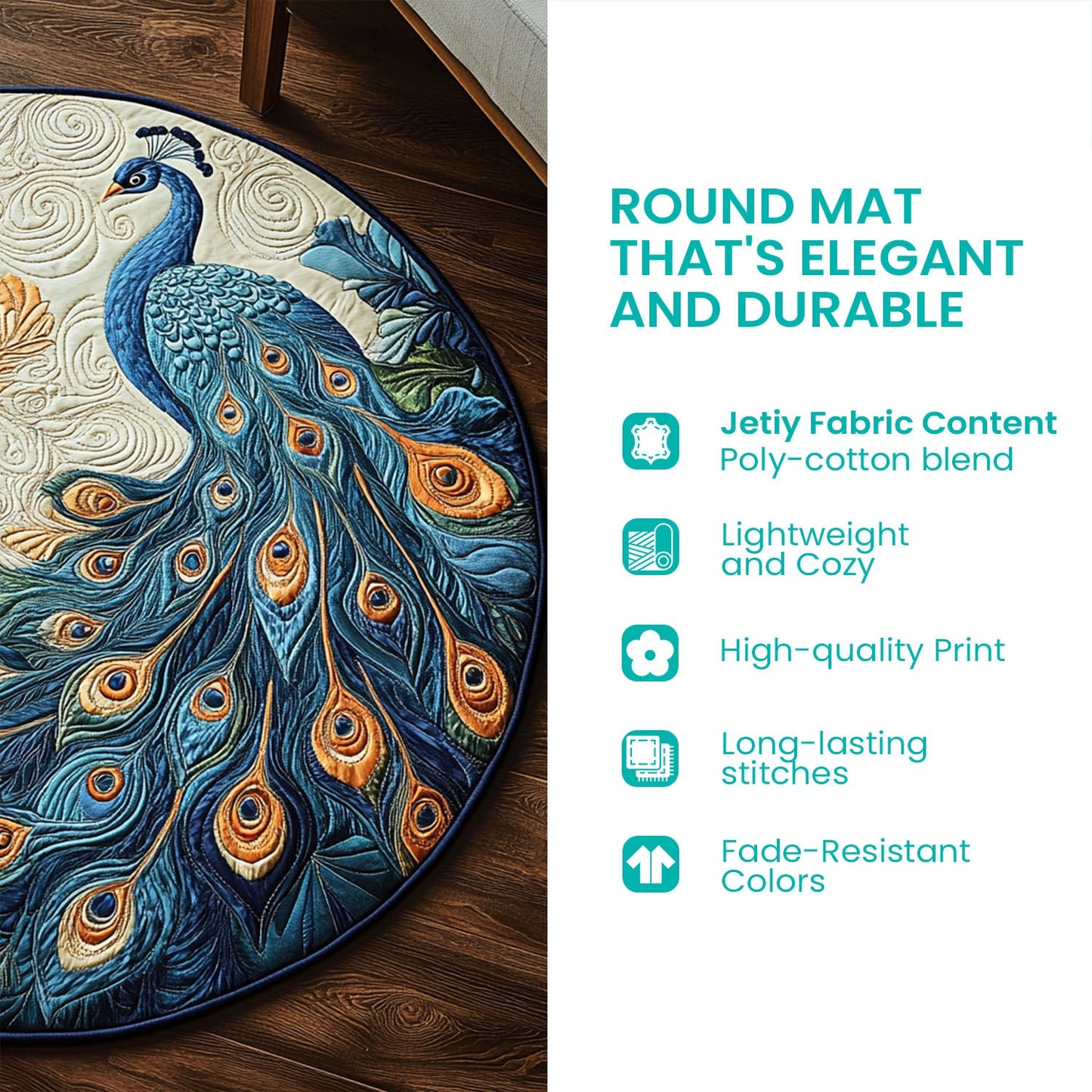Forest King Quilted Round Mat NCU0NTV563