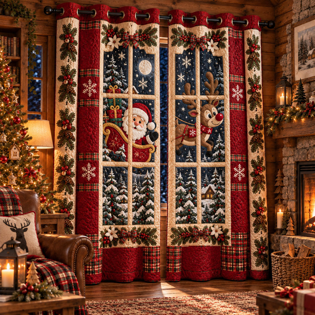 A Classic Holiday Quilted Curtains SN0PT1082