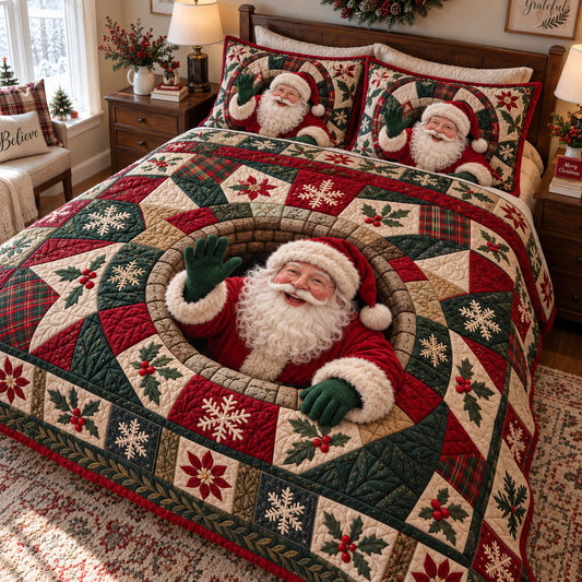 A Heritage Christmas 3-Piece Quilted Bedding Set SN0PT1147