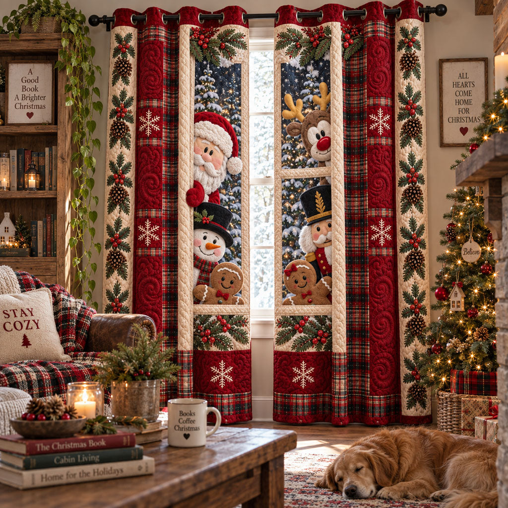 A Merry Celebration Quilted Curtains SN0PT1086