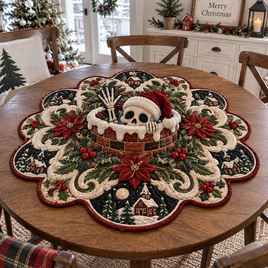 A Wicked Merry Christmas Custom Shape Quilted Table Topper SN0PT1101