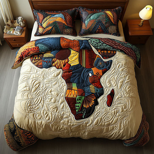 African Dream 3-Piece Quilted Bedding Set NCU0DK7749