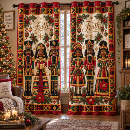 African Royal Christmas Quilted Curtains SN0PT1271