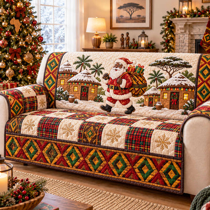 African Santa Cheer Quilted Sofa Cover SN0TD837