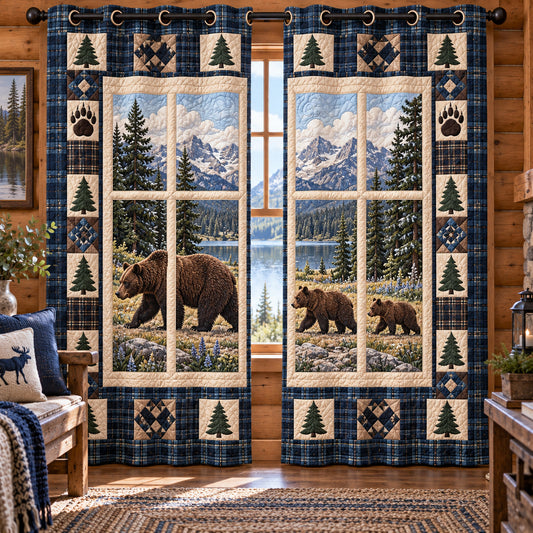 Alpine Bears Quilted Curtains SN0TV733