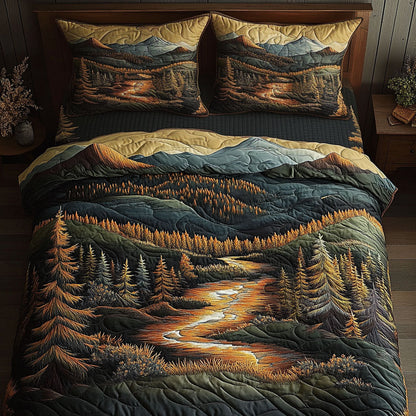 Alpine Flame 3-Piece Quilted Bedding Set NCU0VL2226
