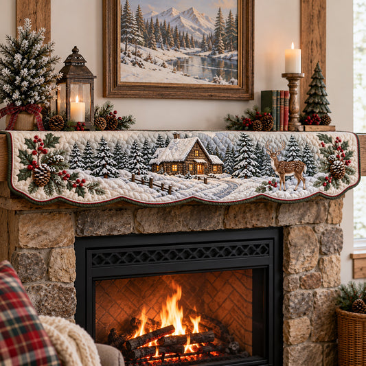 Alpine Haven Quilted Mantel Scarf SN0TV278