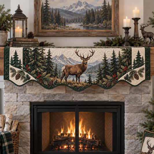 Alpine Stag Horizon Quilted Mantel Scarf SN0HH0329