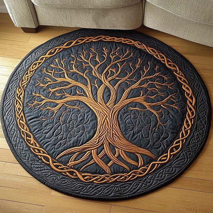 Amber Branches Quilted Round Mat NCU0NT3461