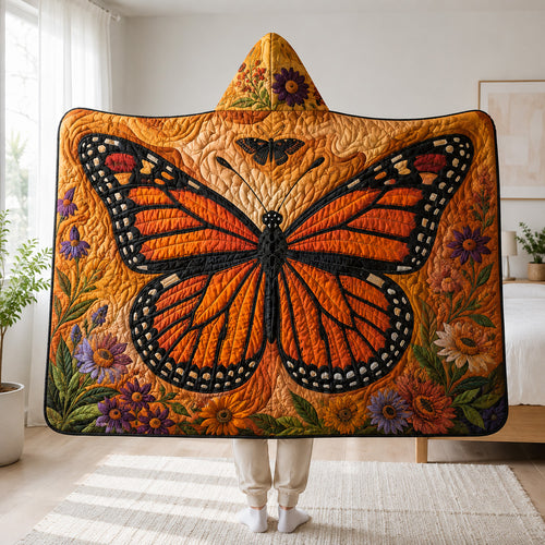 Amber Butterfly Quilted Hooded Blanket SN0HH0156