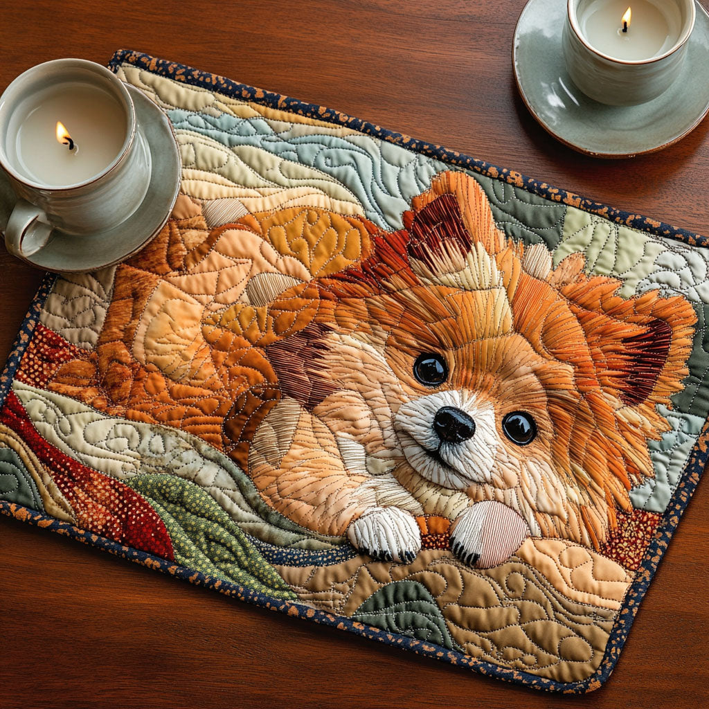 Amber Fluff Quilted Placemat NCU0NNT715