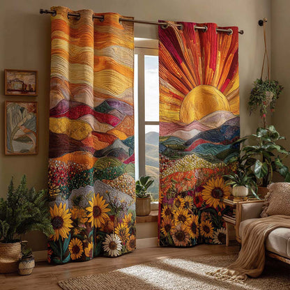 Amber Horizon Quilted Curtains NCU0NH001