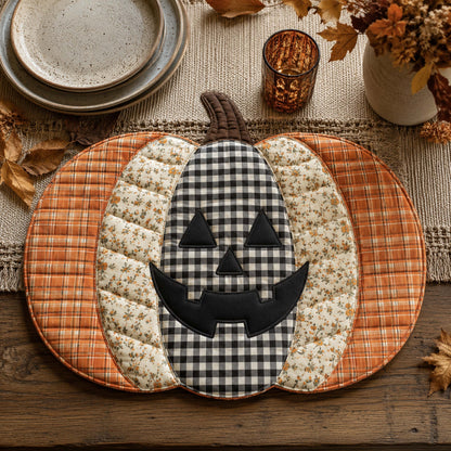 Amber Pumpkin Custom Shape Quilted Placemat SN0TD035