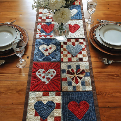 American Heartbeat Quilted Table Runner NCU0PTT591