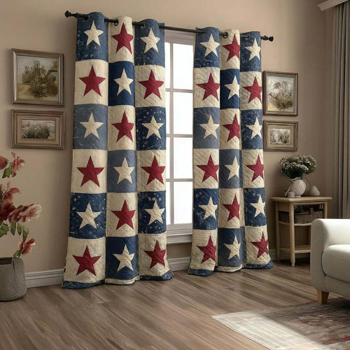 Americana Stitch Spirit Quilted Curtains NCU0QQ319
