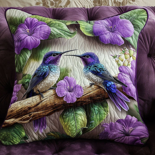 Amethyst Lovebirds Quilted Pillow Case NCU0NT6210