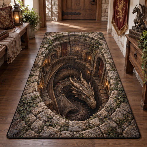 Ancient Burrow Dragon Area Rug SN0DV737