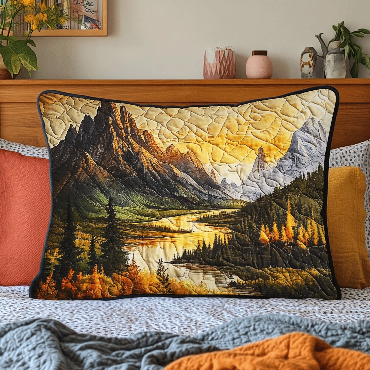 Ancient Mirage Quilted Bedding Pillow Case NCU0DV4703