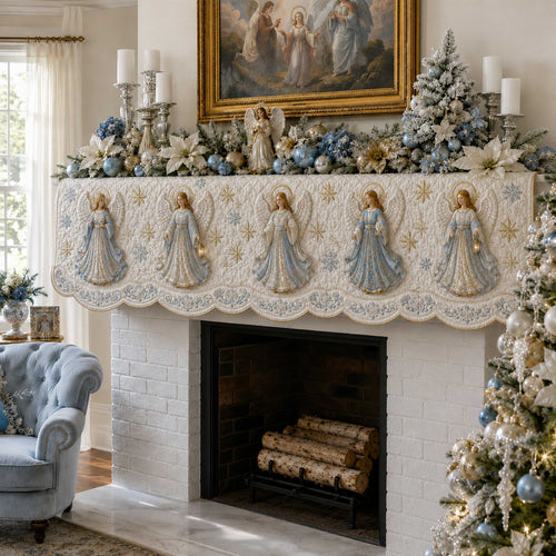 Angel Blessing Quilted Mantel Scarf SN0TD351