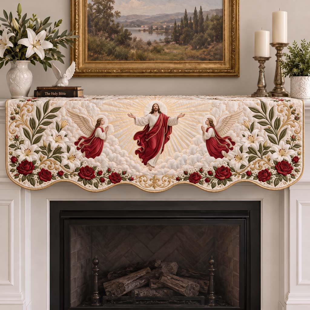 Angelic Presence Quilted Mantel Scarf SN0HH0842