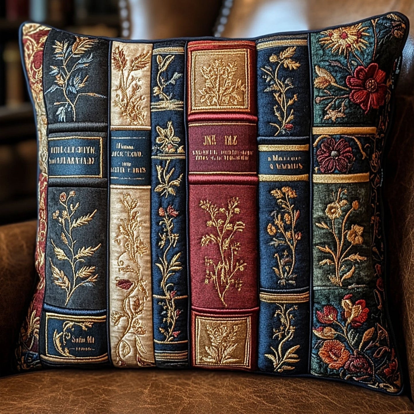 Antique Library Quilted Pillow Case NCU0PT4831