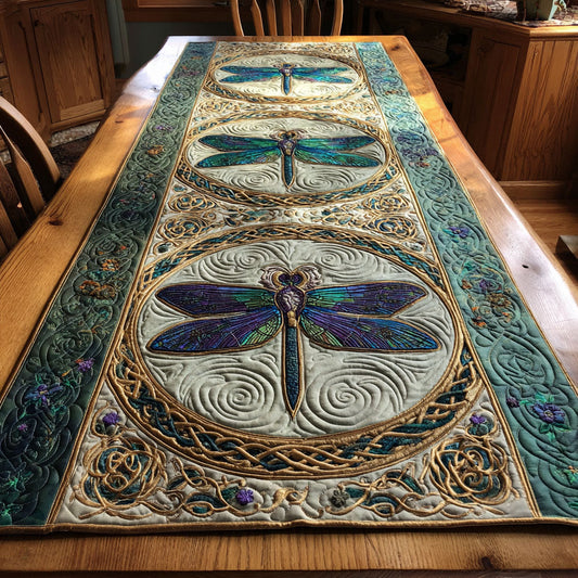 Aqua Realm Quilted Table Runner NCU0NTV367