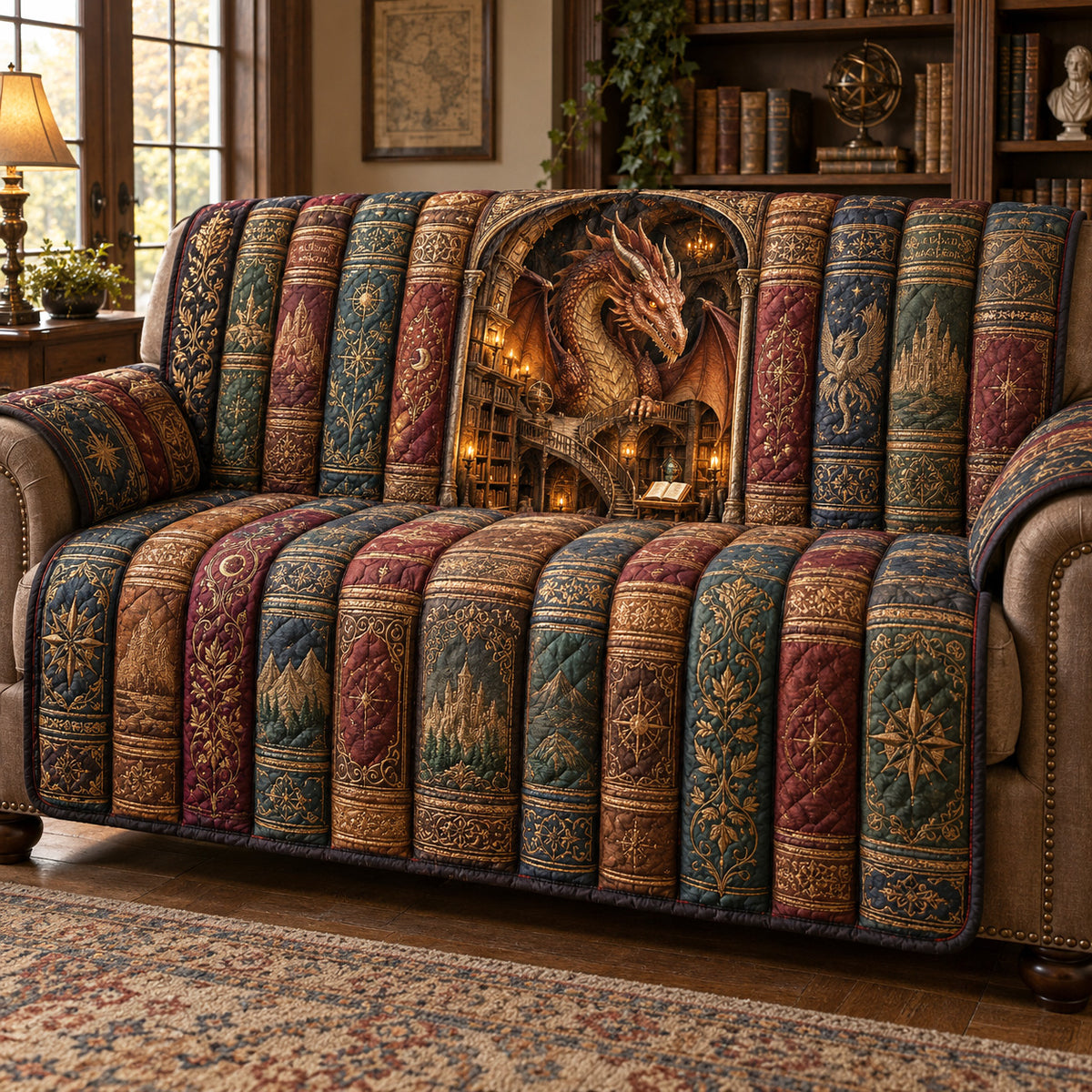 Arcane Guardian Quilted Sofa Cover SN0TV840