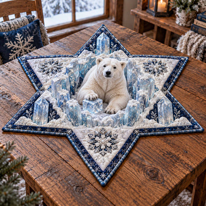 Arctic Bear Custom Shape Quilted Table Topper SN0TD1022