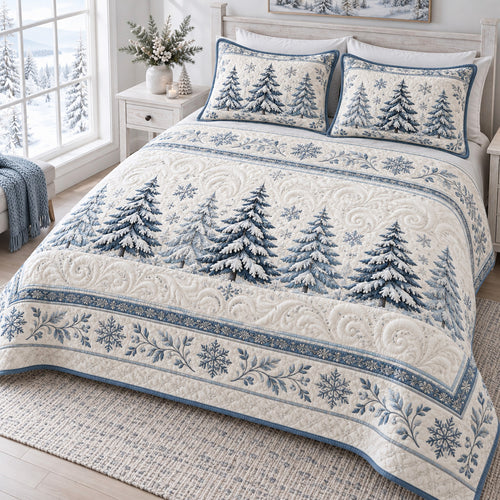 Arctic Forest 3-Piece Quilted Bedding Set SN0TV771