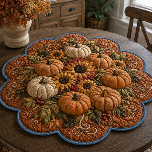 Autumn Blessing Custom Shape Quilted Table Topper SN0DV182