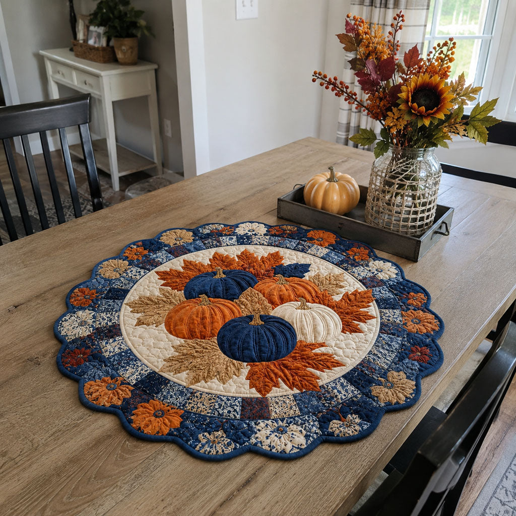 Autumn Garden Grace Custom Shape Quilted Table Topper SN0PT447
