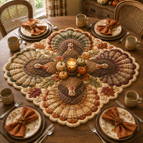 Autumn Bliss Custom Shape Quilted Table Topper SN0TD081