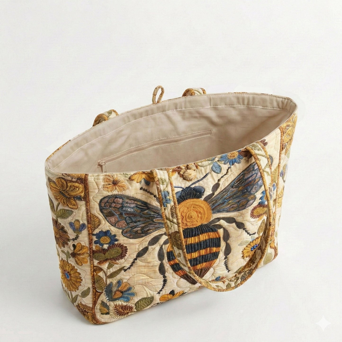 Autumn Bloom Bee Quilted Classic Tote Bag SN0NT021