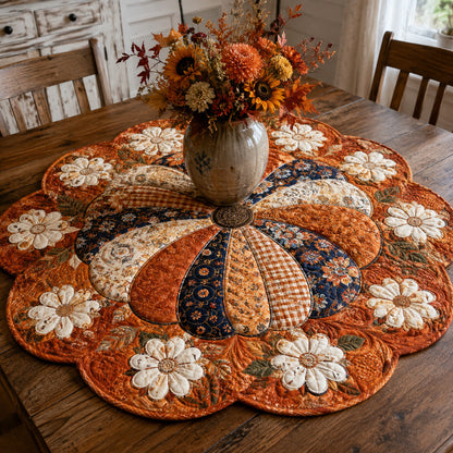 Autumn Bloom Custom Shape Quilted Table Topper SN0TV059