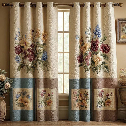 Autumn Bouquet Quilted Curtains NCU0QQ334