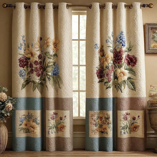 Autumn Bouquet Quilted Curtains NCU0QQ334