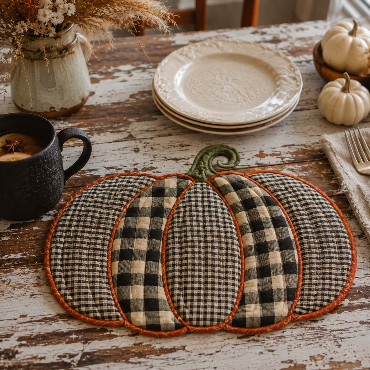 Autumn Charm Custom Shape Quilted Placemat SN0TD032