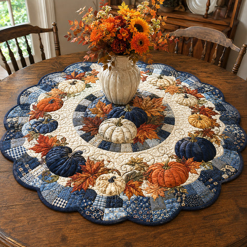Autumn Circle Custom Shape Quilted Table Topper SN0TV053