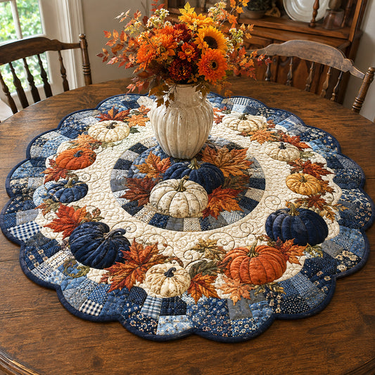 Autumn Circle Custom Shape Quilted Table Topper SN0TV053