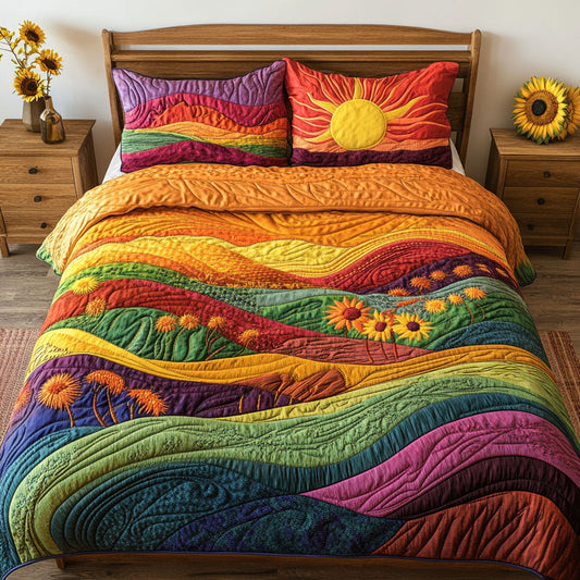 Autumn Escape 3-Piece Quilted Bedding Set NCU0VL1546