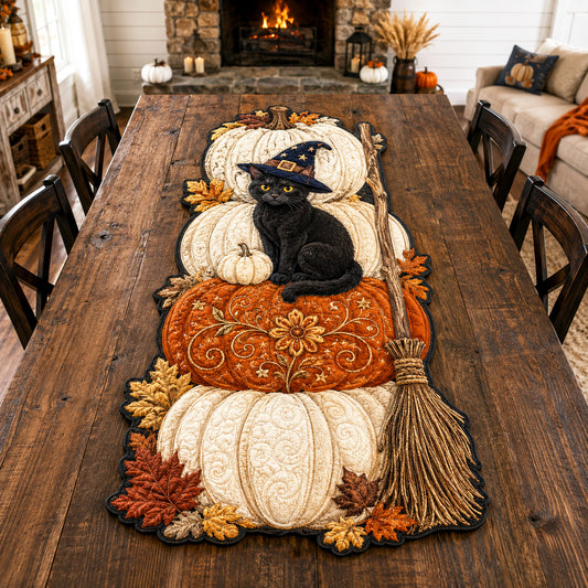 Autumn Familiar Custom Shape Quilted Table Runner SN0TV010