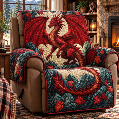 Autumn Flame Dragon Quilted Sofa Cover SN0PT1462