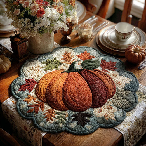 Autumn Garden Wishes Custom Shape Quilted Table Topper SN0PT373