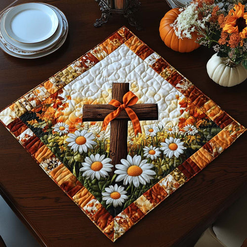 Autumn Grace Cross Quilted Table Topper NCU0NNT1440