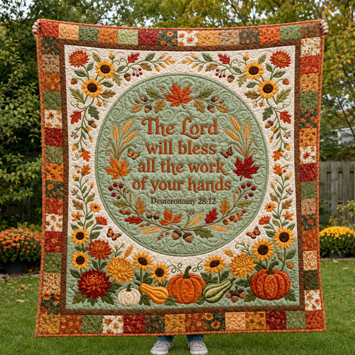Autumn Grace Gathering Quilted Blanket SN0PT189
