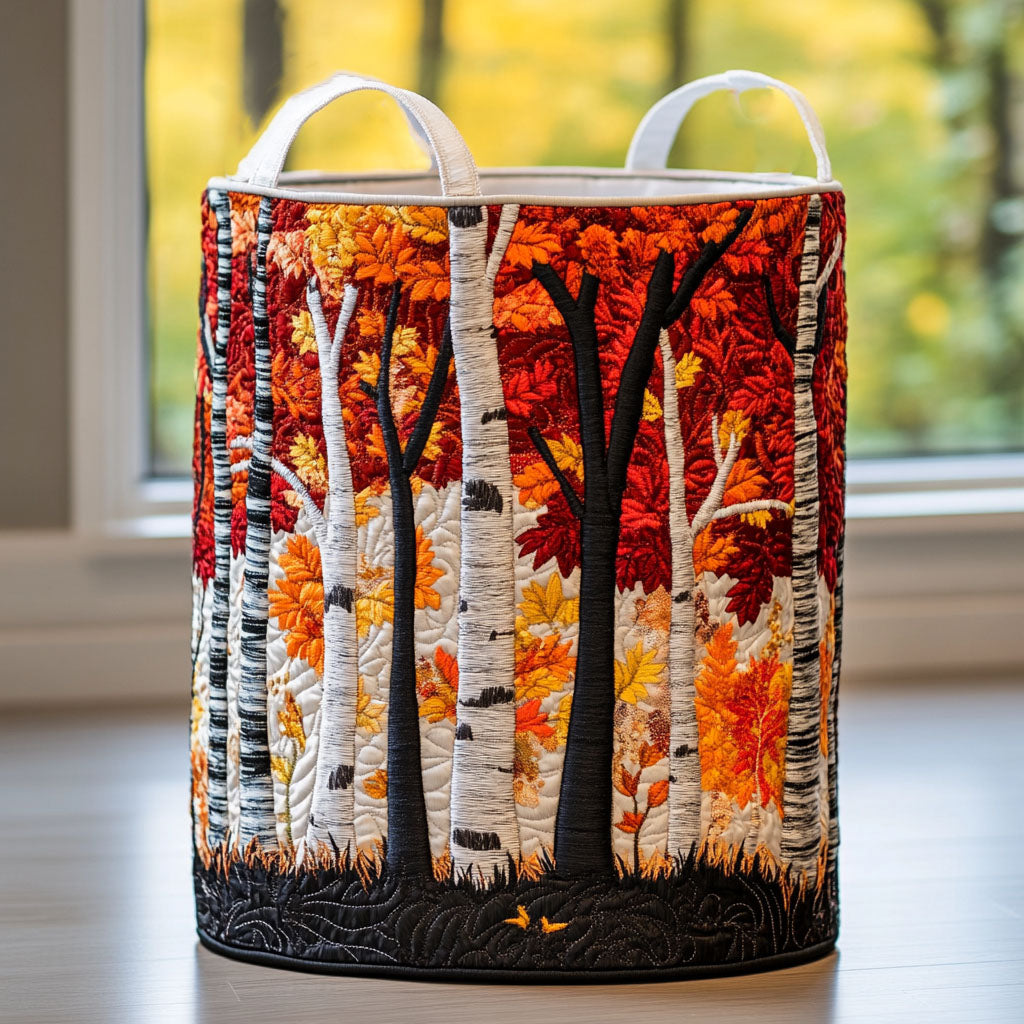 Autumn Grove Quilted Laundry Basket NCU0DDK873