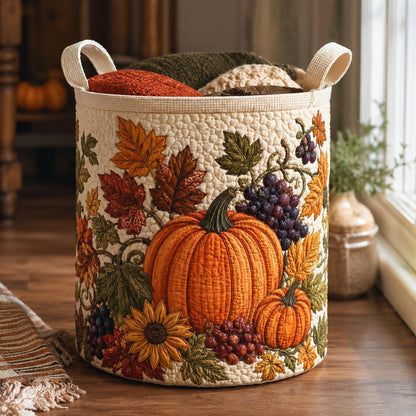 Autumn Harvest Basket Quilted Laundry Basket SN0DV121