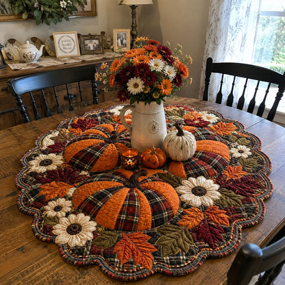 Autumn Harvest Glow Custom Shape Quilted Table Topper SN0PT615